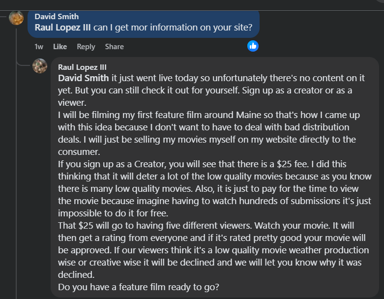 RL3 gives some information about his distribution venture